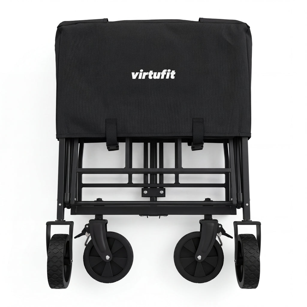 VirtuFit FW65 Opvouwbare Bolderkar - 100 kg Draagvermogen - Incl. Afdekhoes - Zwart