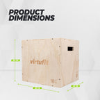 VirtuFit Wooden Plyo Box 3-in-1 - 40 x 45 x 50 cm