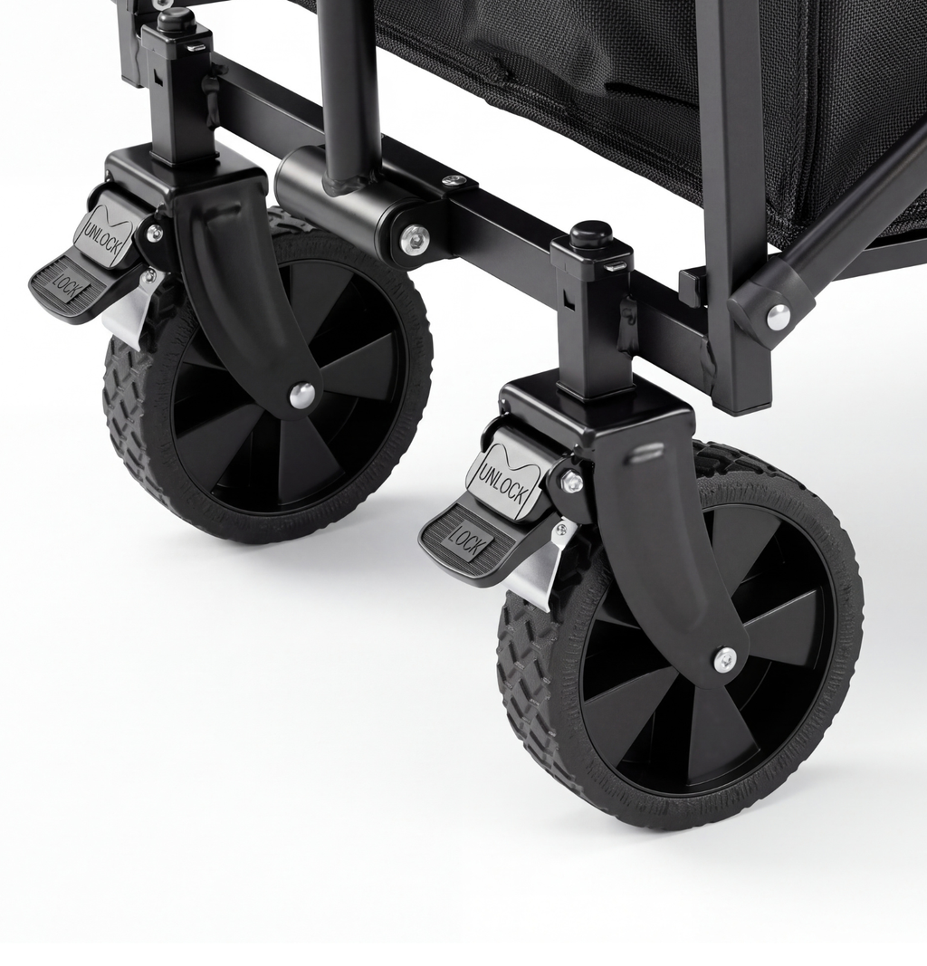 VirtuFit FW65 Opvouwbare Bolderkar - 100 kg Draagvermogen - Incl. Afdekhoes - Zwart