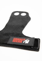 Gorilla Wear 2 -Hole Leather Lifting Grips - Black-3