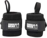Gorilla Wear Basic Wrist Wraps - Zwart/Wit-2