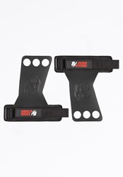 Gorilla Wear 3 -Hole Carbon Lifting Grips - Black