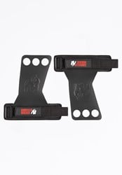 Gorilla Wear 3-Hole Carbon Lifting Grips - Zwart