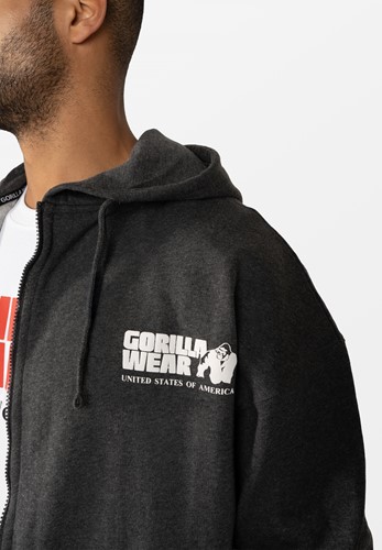 Gorilla Wear Classic Oversized Vest - Donkergrijs Gemeleerd-3