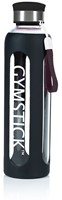 Gymstick Glazen Waterfles - 600 ml - Zwart