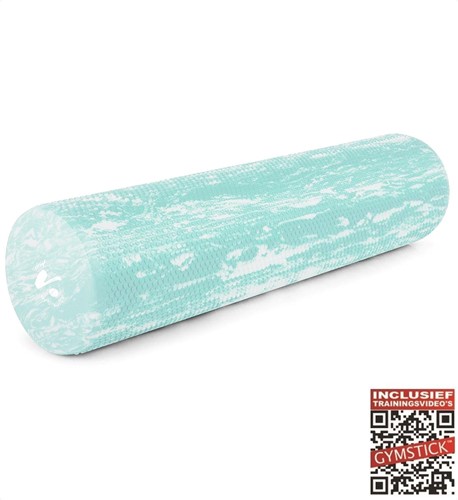 Gymstick Vivid Foam Roller - 60 cm - Turquoise - Met Online Trainingsvideo's