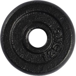 VirtuFit Gietijzeren Halterschijf - Halter gewicht - 30 mm - 1,25 kg - Zwart