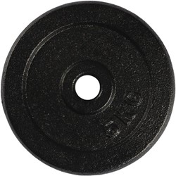 VirtuFit Gietijzeren Halterschijf - Halter gewicht - 30 mm - 5 kg - Zwart