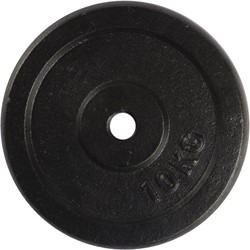 VirtuFit Gietijzeren Halterschijf - Halter gewicht - 30 mm - 10 kg - Zwart