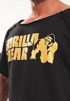Gorilla Wear Classic Work Out Top - Zwart/Goud - borstlogo