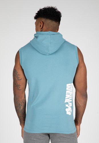 Gorilla Wear Oswego Mouwloos T-shirt met Capuchon - Blauw-2