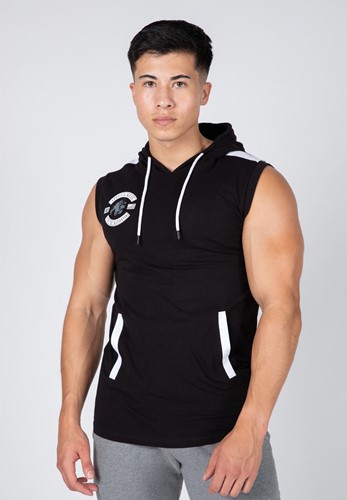 Gorilla Wear Oswego Mouwloos T-shirt met Capuchon - Zwart