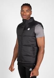 Gorilla Wear Irvine Puffer Vest - Bodywarmer - Zwart - M