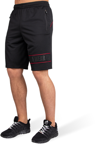 Gorilla Wear Branson Shorts - Zwart/Rood
