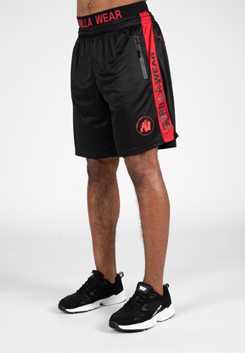 Gorilla Wear Atlanta Shorts - Zwart/Rood