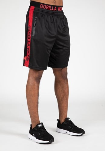 Gorilla Wear Atlanta Shorts - Zwart/Rood-2