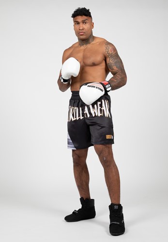 Gorilla Wear Clayton Boxing Shorts - Zwart/Goud-3