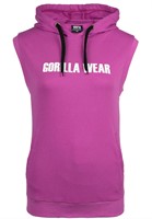 sleeveless hoodie pink