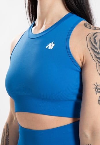 Gorilla Wear Olivia Seamless Crop Top - Blauw