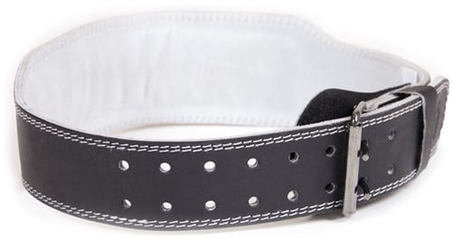 Gorilla Wear 4 Inch Padded Leather Lifting Belt - Black/Gray-2