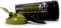 Gorilla Wear Shake Beker XXL - 1000 ml - Zwart/Legergroen-3