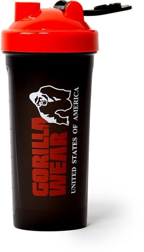 Gorilla Wear Shake Beker XXL - 1000 ml - Zwart/Rood-3