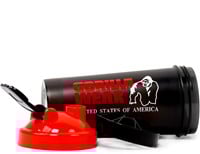 Gorilla Wear Shake Beker XXL - 1000 ml - Zwart/Rood-2