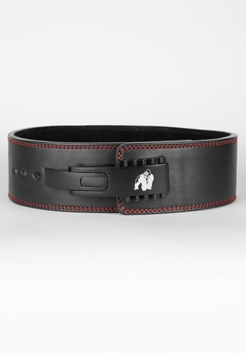 Gorilla Wear Halterriem - 4 Inch Premium Leather Lever Belt - Zwart