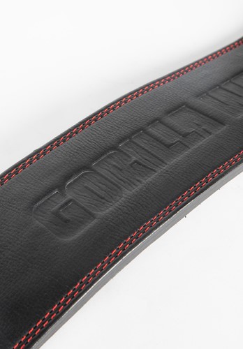 Gorilla Wear Halterriem - 4 Inch Premium Leather Lever Belt - Zwart-2