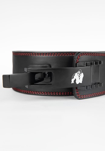 Gorilla Wear Halterriem - 4 Inch Premium Leather Lever Belt - Zwart