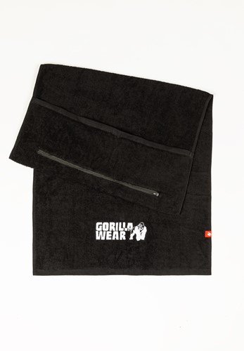 Gorilla Wear Zip Pocket Handdoek - Zwart-2