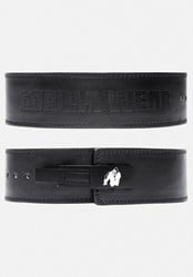 Gorilla Wear Halterriem - 4 Inch Carbon Leren Lever Belt - Zwart 