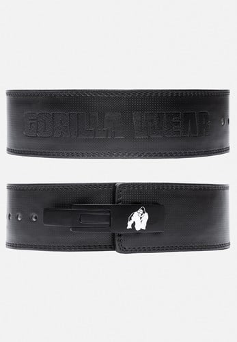 Gorilla Wear Halterriem - 4 Inch Carbon Leren Lever Belt - Zwart 