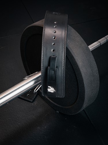 Gorilla Wear Halterriem - 4 Inch Carbon Leren Lever Belt - Zwart -2
