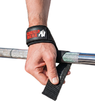 Gorilla Wear Padded Silicone Lifting Straps - Black-2