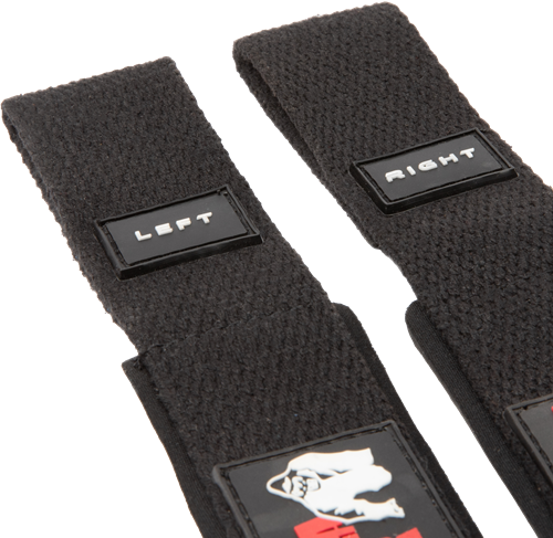 Gorilla Wear Padded Silicone Lifting Straps - Black-3