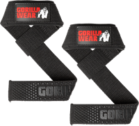 Gorilla Wear Padded Silicone Lifting Straps - Black