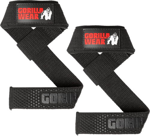 Gorilla Wear Padded Silicone Lifting Straps - Black