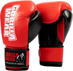 Gorilla Wear Ashton Pro Bokshandschoenen - Rood/Zwart - 8 oz