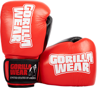 Gorilla Wear Ashton Pro Bokshandschoenen - Rood/Zwart-3