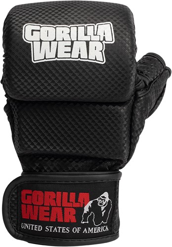 Gorilla Wear Ely MMA Bokshandschoenen - Zwart/Wit-3
