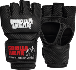 Gorilla Wear Berea MMA Handschoenen (Zonder Duim) - Zwart/Wit