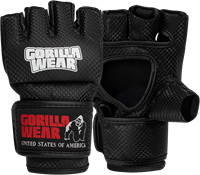 Gorilla Wear Manton MMA Handschoenen (Met Duim) - Zwart/Wit