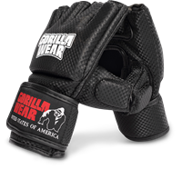 Gorilla Wear Manton MMA Handschoenen (Met Duim) - Zwart/Wit-2