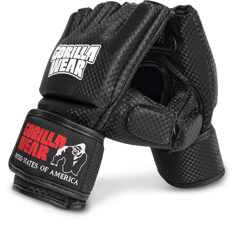 Gorilla Wear Manton MMA Handschoenen (Met Duim) - Zwart/Wit-2