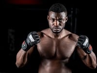 Gorilla Wear Manton MMA Handschoenen (Met Duim) - Zwart/Wit
