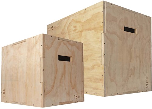 VirtuFit Houten 3-in-1 Plyo Box Set - 2 Stuks