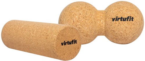 VirtuFit Premium Kurk Massage Set - 2-Delig - Ecologisch
