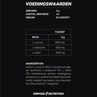 Empose Nutrition BCAA Poeder - Aminozuren - 360 gr - Blauwe Bes-2