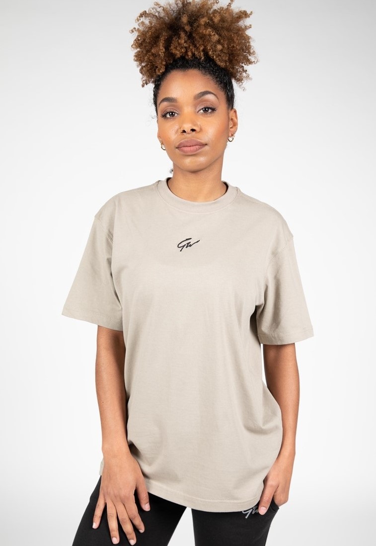 Bixby Oversized T-Shirt - Beige - XS